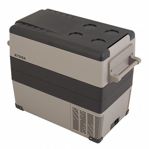 Фото автохолодильник kyoda cf55h, двухкамерный, объем 55 л, вес 14,1 кг